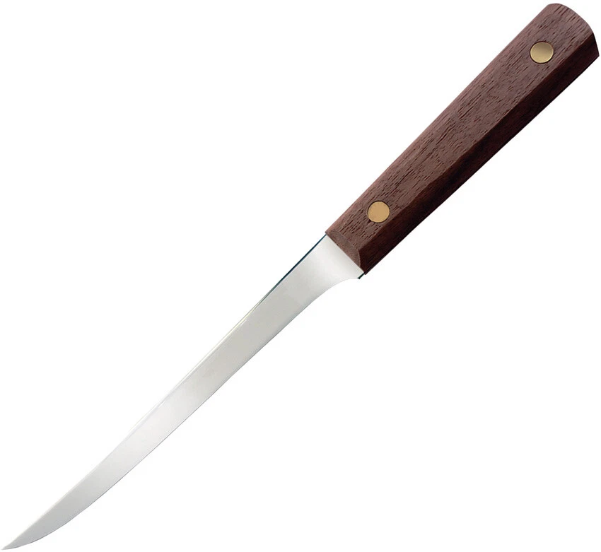 Old Hickory Fillet Brown Wood 440C Stainless Steel Fixed Blade Knife 1275 - Image 1 of 3