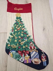 Lillian Vernon Weihnachtsbaum Erbstück Nadelspitze Strumpf NEU. A23 - Bild 1 von 5