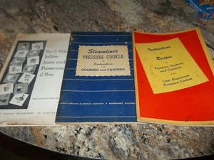 3 Vintage Canning & Preserving - How To Make Jellies Jams, Steamliner Pressure - Picture 1 of 18