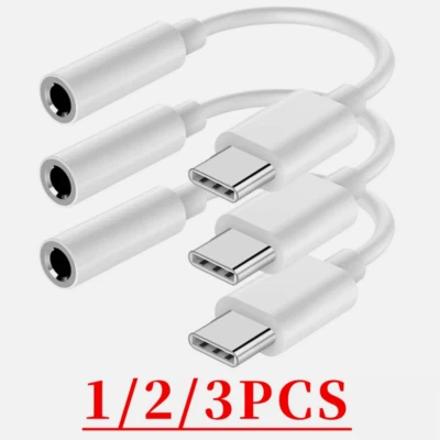 1/2/3x USB-C Type C to 3.5mm Aux Audio Jack Headphone Adapter Cable For iPhone16 - Image 1 of 4