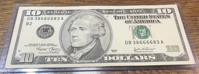 2003 $10 FRN Crazy RADAR Note Gem CU CHRC - Image 1 of 2