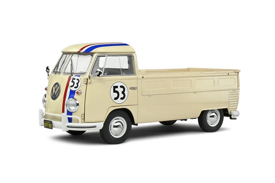 VOLKSWAGEN T1 T1 PICK UP RACER 53 BEIGE 1950 herbie Solido 1:18 S180670 - Immagine 1 di 4
