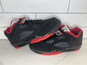 AIR JORDAN 5 RETRO LOW (GS) size 6Y Youth Sneakers Shoes Black Gym Red Bred - Picture 1 of 8