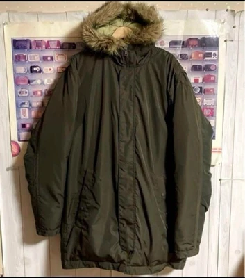 STUSSY Raro 90s-00s Navy Tag OLD Capucha Puffer Chaqueta Abrigo Piel... - Imagen 1 de 4