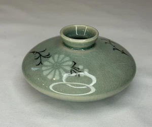 Antiker Vintage Koreanischer Seladon Koryo Stil Wassertopf Floral - Bild 1 von 17
