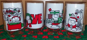 *🔥RARE PROTOTYPE SET OF 4 7UP ZIGGY CHRISTMAS GLASSES!! - Picture 1 of 2