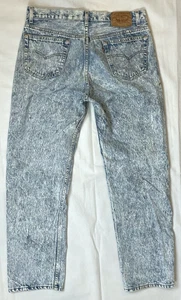 Levi's 501 Herren Acid Stone Wash gerades Bein Orig Knopfleiste Vintage Jeans 32 x 30 - Bild 1 von 6
