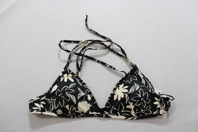 Top de Biquíni RVCA Feminino Days Like These Tri Crossback SV3 Preto Floral Pequeno Novo com etiquetas - Imagem 1 de 4