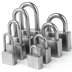 All Weather Marine Grade Padlock 304 Stainless Shackle 30mm/40mm/50mm/60mm ] - Picture 1 of 27