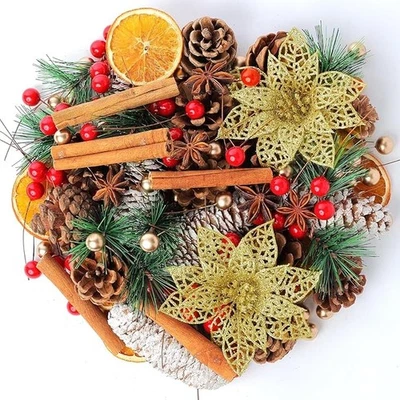 Fox·Bunny Christmas Wreath Making Supplies, 248Pcs Wreath Making Kit, Artificial - Image 1 of 4