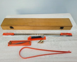 Handmade Survey Drawing Instruments Plane Table Accessory with 5 Items With Box+ - Picture 1 of 9