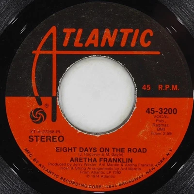 ARETHA FRANKLIN Eight Days Road / Ain'T Nothing ATLANTIC 45-3200 VG- 45 1974 7" - Image 1 of 4