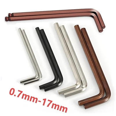 0.7mm-17mm Allen Keys Hex Wrench Hexagon Key Extra Long 5mm 6mm 8mm 10mm 14mm - image 1 of 4