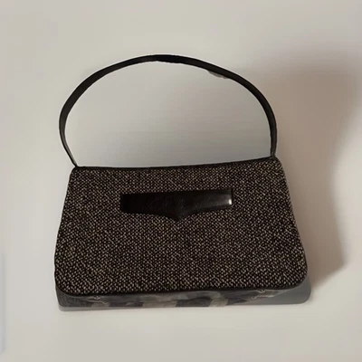 Bolso de Hombro Ann Taylor Marrón Y Negro Neutro Cartera Grandes Bolsillos Foto 1 de 4