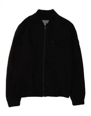 MICHAEL KORS Mens Bomber Jacket UK 38 Medium Black Polyester DK61 - Image 1 of 3