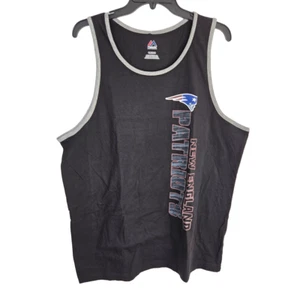 Majestic Black New England Patriots Football Graphic Print Men's Tank Top XL NWT - Picture 1 of 7