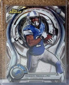 2015 Topps Finest Atomic Refractor Die-Cuts Ameer Abdullah #ARDC-AA Rookie RC