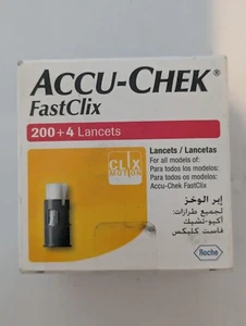 Accu-Chek Fast Clix 200 + 4 (204) Lancets AccuChek Performa Nano Exp 5/2026 - Picture 1 of 5