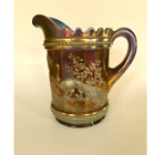 Carnival Glass PEACOCK AT THE FOUNTAIN Northwood Pitcher 8.75" Rare Amethyst Col