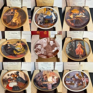 Lot Of 10 Certified Norman Rockwell Decorative Plates Excellent - Picture 1 of 14