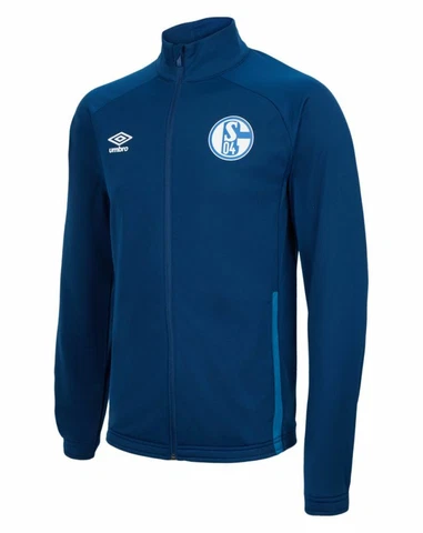 Umbro Football Soccer S04 FC Schalke 04 Mens Full Zip Jacket Tracksuit Top Navy Cover