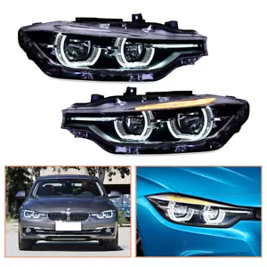 For BMW 3 Series F30 2012-16 Headlamps HID Projector LED DRL Replace OEM Halogen - Picture 1 of 12