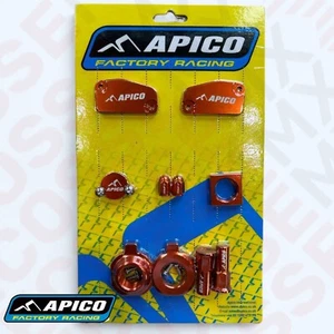 KTM APICO FACTORY BLING KIT SX85 2021-2024 AXLE BLOCKS RIM LOCKS CYLINDER COVERS - Picture 1 of 4