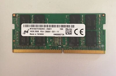 HP MTA16ATF2G64HZ 16 GB 2Rx8 PC4-2666V-SE1-11 Memory RAM/ Made in TAIWANN - Image 1 of 3