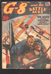 PULP: G-8 and His Battle Aces 6/1942-"The Mark Of The Vulture"-Small pieces ... - Picture 1 of 1