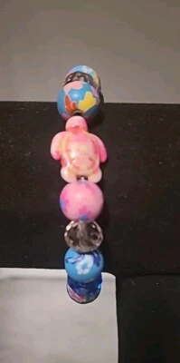 Pulsera elástica artesanal artesanal multicolor cristal tortuga silicona cuentas Foto 1 de 4