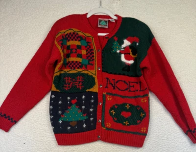 Cárdigan de Navidad para mujer Casual Corner suéter feo Grandamacore Santa talla S Foto 1 de 4