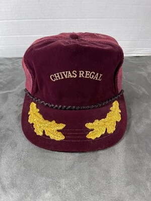 Винтажная бейсболка Chivas Regal из смешанного шотландского виски Scotland Brothers кепка водитель грузовика с застежкой - Изображение 1 из 4