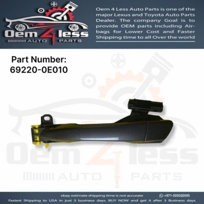 Manija de puerta exterior trasera izquierda Lexus RX350 2010 a 2015 OEM 69220-0E010 Foto 1 de 4
