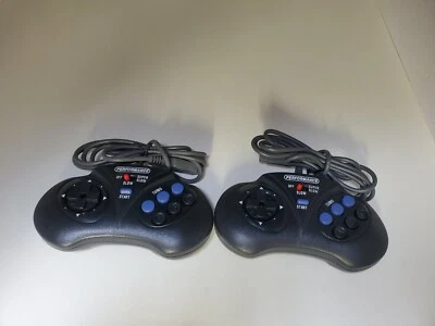 2 NEW 3 Button Controller Gamepad W/ Slow Motion &  Turbo for Sega Genesis 8M - Image 1 of 4