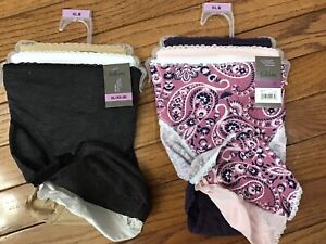New Secret Treasures Bikini Panties Lot of 6 Size XL (8), Cotton Polyester  (U10