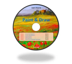 Learn how to Paint & Draw, Painting Drawing, Video lessons on DVD-Rom + D/L link - Picture 1 of 7