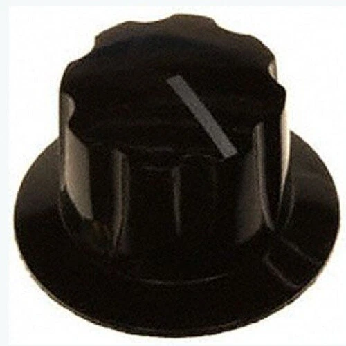 Arcol Ohmite BLACK ALUMINIUM RHEOSTAT KNOB 1/4″ Shaft, For G/H/J/K/L Model - Image 1 of 1