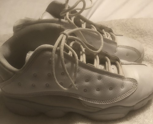 Sneakers Nike Air Jordan Retro 13 basse BP giovani taglia 3Y bianche argento (310812 100)