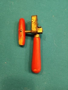 Kristee Co Akron Ohio Can Opener Red Wood Handle. Farmhouse decor, display only - Picture 1 of 3