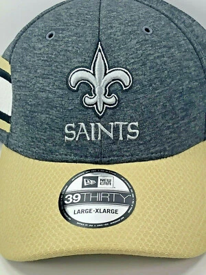 Новый Орлеан святых / серый/золотой / New Era 39Thirty / новый с Ярлыками Reg $32 - 50% скидка - Изображение 1 из 4