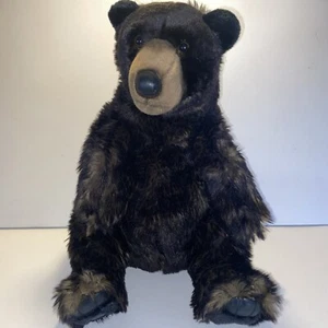 FAO SCHWARZ realistischer SCHWARZBRAUNBÄR 16" PLÜSCHTIER SPIELZEUG R US 2013 - Bild 1 von 13
