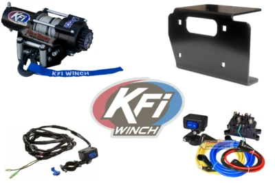 2500 LB KFI Cable Winch & Mount Kit Kawasaki Prairie 650 & 700 2001-2006 - Imagem 1 de 4