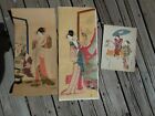 Lot de 51 imprimés asiatiques vintage japonais art mural chinois décoration papier Eph collection