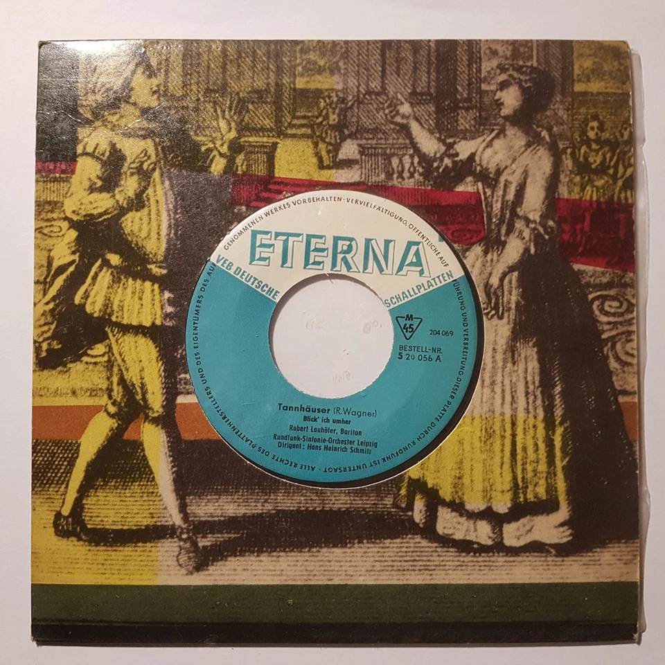 7" ROBERT LAUHÖFER TANNHÄUSER RICHARD WAGNER ETERNA 520056 VINYL SCHALLPLATTEN - Bild 1 von 2