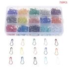 750pcs/box Clbsh Gourd Shpe Metl Security Sfety Pins Clips Knitting