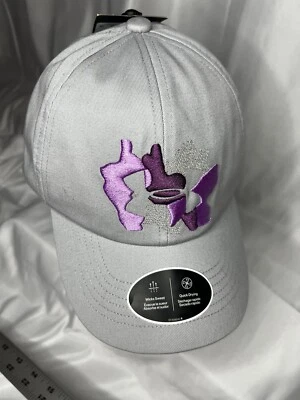 ¡NUEVO! Under Armour Jóvenes Niñas Sombrero Gris Bordado Púrpura Nuevo Con Etiquetas Gorra de Baile Foto 1 de 4