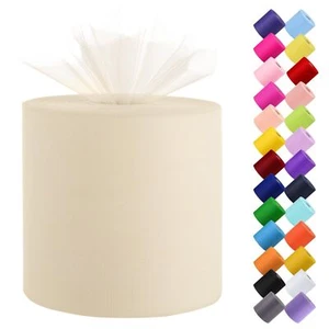 Tulle Fabric Roll, 6” by 200 Yards (600FT) Tulle Organza Fabric Spool for DIY... - Picture 1 of 6