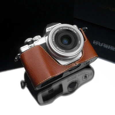 Funda de cuero GARIZ para Olympus EM10II E-M10 II XS-CHEM10IICM marrón camel Foto 1 de 4