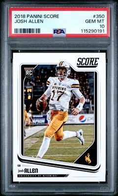 Panini Score Josh Allen #350 RC 2018 PSA 10 Foto 1 de 2