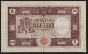 1000 LIRE GRANDE &quot;M&quot; (MEDUSA) 22/11/1947 BB - Imagen 1 de 3